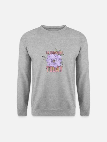 Selbstliebe Selbstbewusstsein Inspiration Energie - Unisex Pullover - Weißgrau meliert