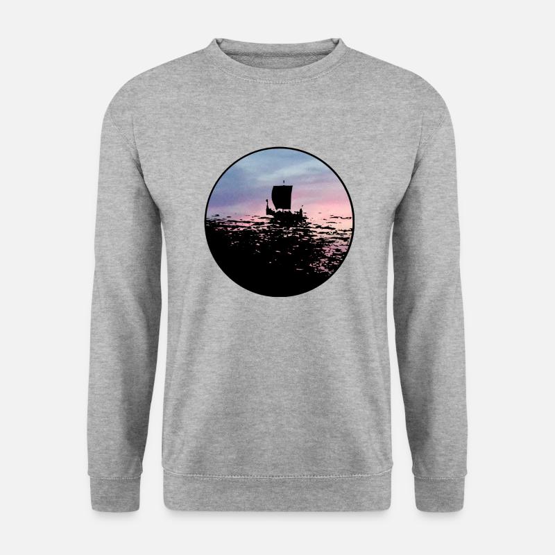 Drachenboot - Unisex Pullover - Weißgrau meliert