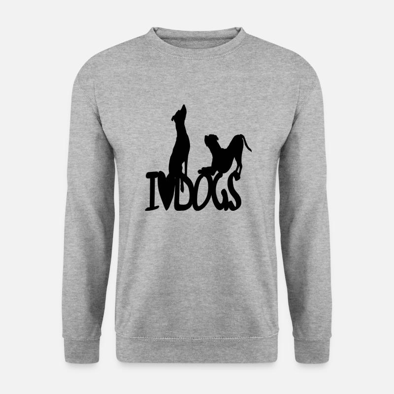 I love Dogs - Unisex Pullover - Weißgrau meliert