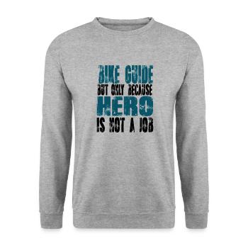 Der Held des Fahrrads - Unisex Pullover - Weißgrau meliert - Vorne - Alina (178cm) & Michal (187cm)