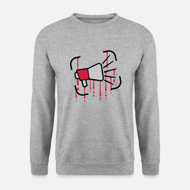 Drops Megaphone Loud Speech - Unisex Sweatshirt - salt & pepper