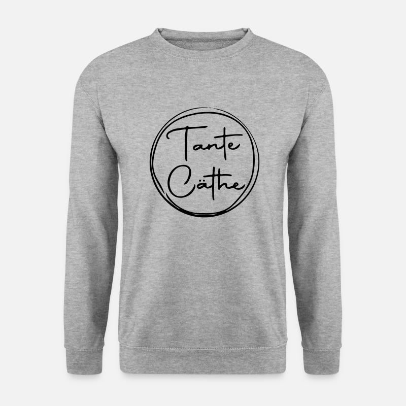 Tante Cäthe "Font" - Unisex Pullover - Weißgrau meliert