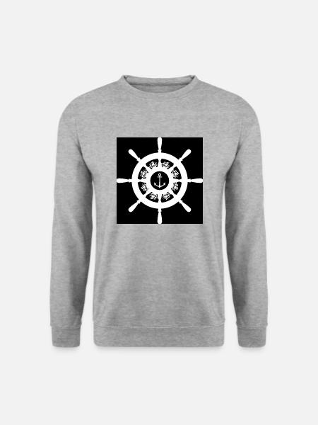 Kapitän zur See - Unisex Pullover - Weißgrau meliert