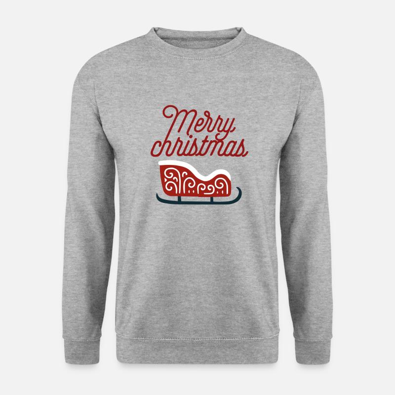 Merry christmas - Unisex Pullover - Weißgrau meliert