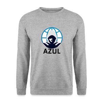 AZUL - Sweat-shirt Unisexe - gris chiné - Devant - Alina (178cm) & Michal (187cm)