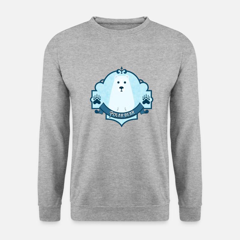 Eisbär - Unisex Pullover - Weißgrau meliert