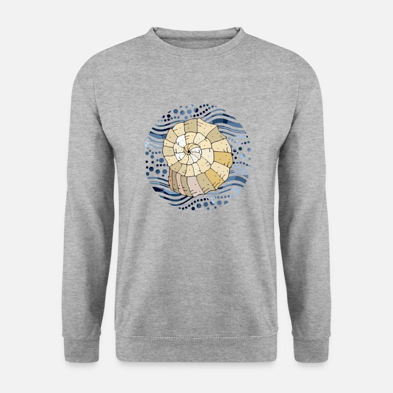 Muschel - Unisex Pullover - Weißgrau meliert