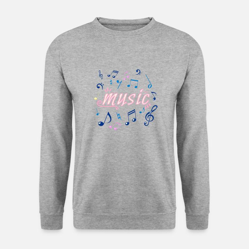 Music - Unisex Pullover - Weißgrau meliert