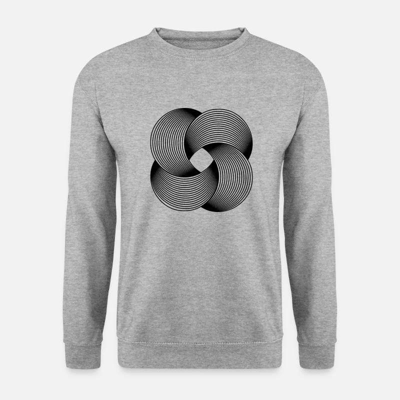 Grafik - Unisex Pullover - Weißgrau meliert