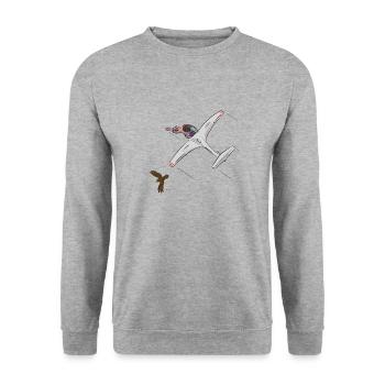 Communion nature fond transparent - Sweat-shirt Unisexe - gris chiné - Devant - Alina (178cm) & Michal (187cm)