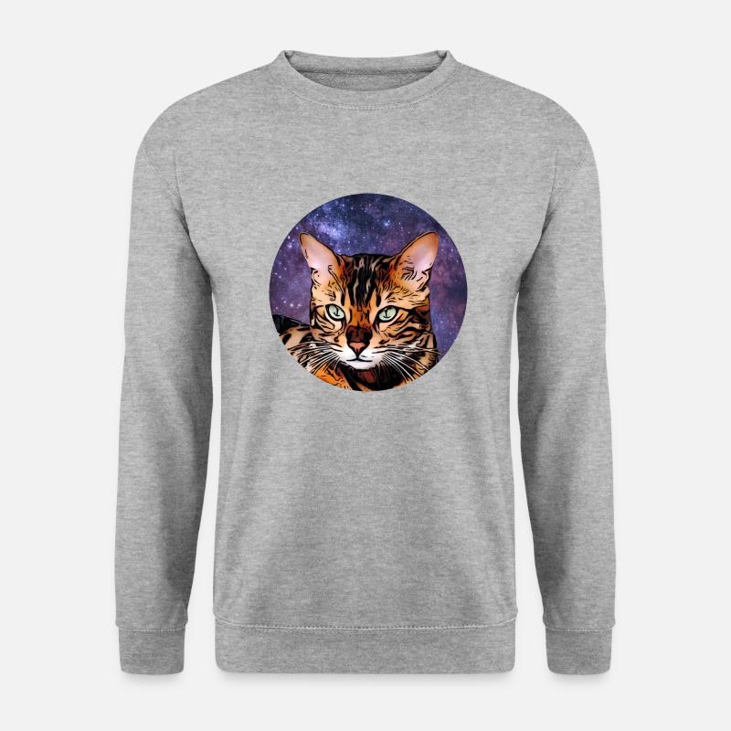 Bengal 2 - Unisex Pullover - Weißgrau meliert