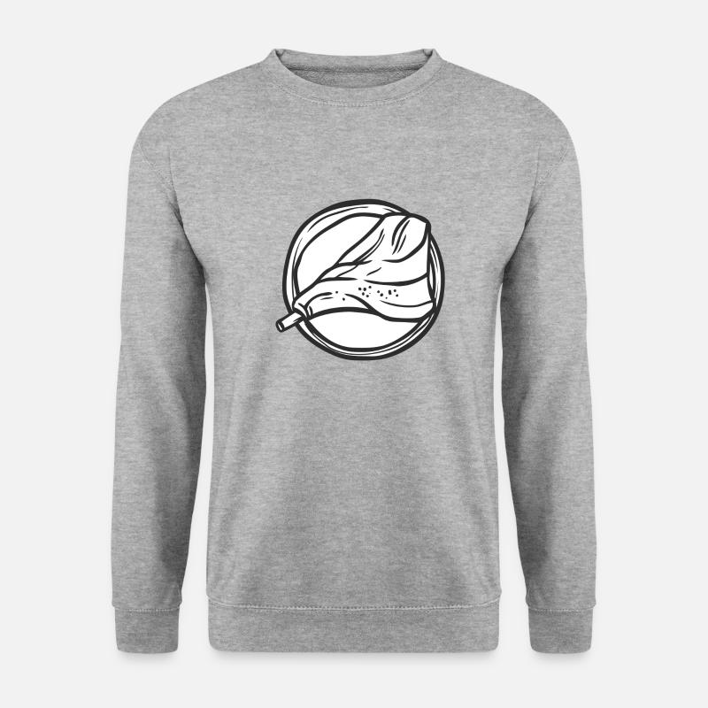 Steak auf Teller - Unisex Pullover - Weißgrau meliert
