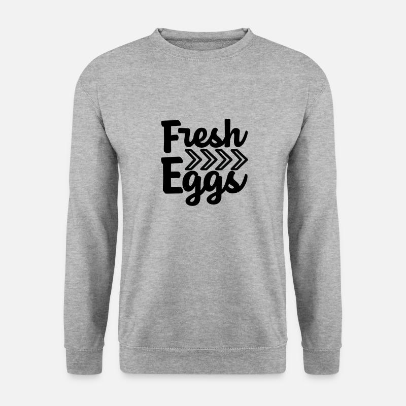 Fresh Eggs - Unisex Pullover - Weißgrau meliert