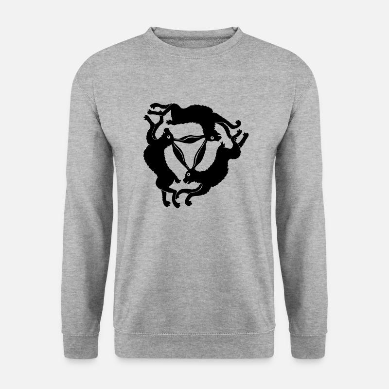 Three Rabbits - Unisex Sweatshirt - salt & pepper