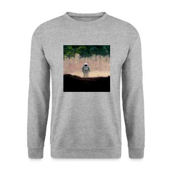 Lonely Voyager 002 - Unisex Pullover - Weißgrau meliert - Vorne - Alina (178cm) & Michal (187cm)