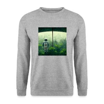 Lonely Voyager 013 - Unisex Pullover - Weißgrau meliert - Vorne - Alina (178cm) & Michal (187cm)