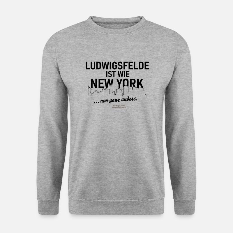 Ludwigsfelde - Unisex Pullover - Weißgrau meliert
