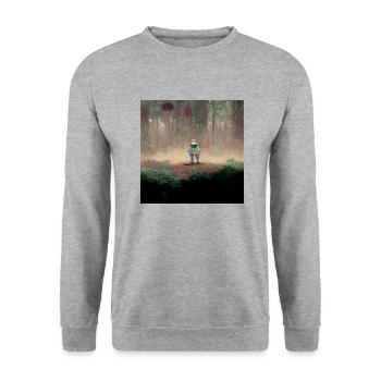 Lonely Voyager 032 - Unisex Pullover - Weißgrau meliert - Vorne - Alina (178cm) & Michal (187cm)
