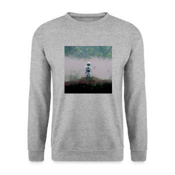 Lonely Voyager 051 - Unisex Pullover - Weißgrau meliert - Vorne - Alina (178cm) & Michal (187cm)