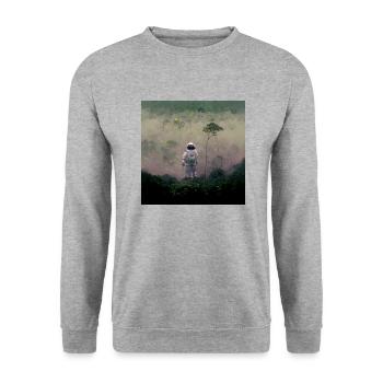 Lonely Voyager 056 - Unisex Pullover - Weißgrau meliert - Vorne - Alina (178cm) & Michal (187cm)