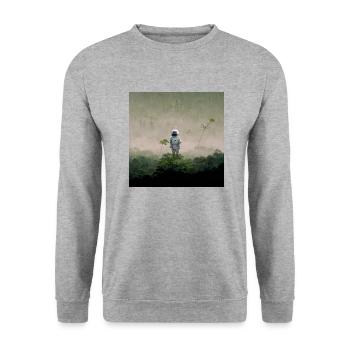 Lonely Voyager 063 - Unisex Pullover - Weißgrau meliert - Vorne - Alina (178cm) & Michal (187cm)
