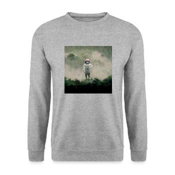 Lonely Voyager 043 - Unisex Pullover - Weißgrau meliert - Vorne - Alina (178cm) & Michal (187cm)