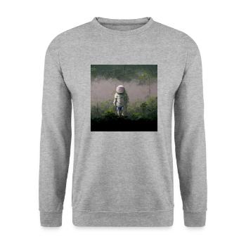 Lonely Voyager 061 - Unisex Pullover - Weißgrau meliert - Vorne - Alina (178cm) & Michal (187cm)