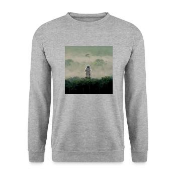 Lonely Voyager 076 - Unisex Pullover - Weißgrau meliert - Vorne - Alina (178cm) & Michal (187cm)