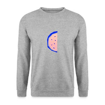 Summer Melon - Unisex Sweatshirt - salt & pepper - Front - Alina (178cm) & Michal (187cm)