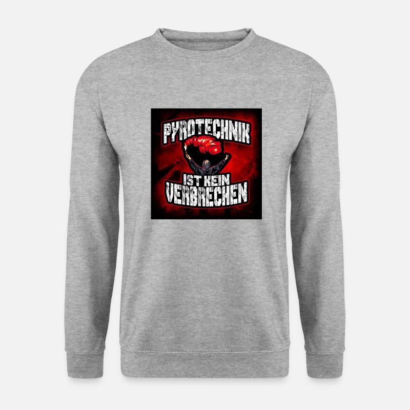 Pyrotechnik ist kein verbrechen! - Unisex Pullover - Weißgrau meliert