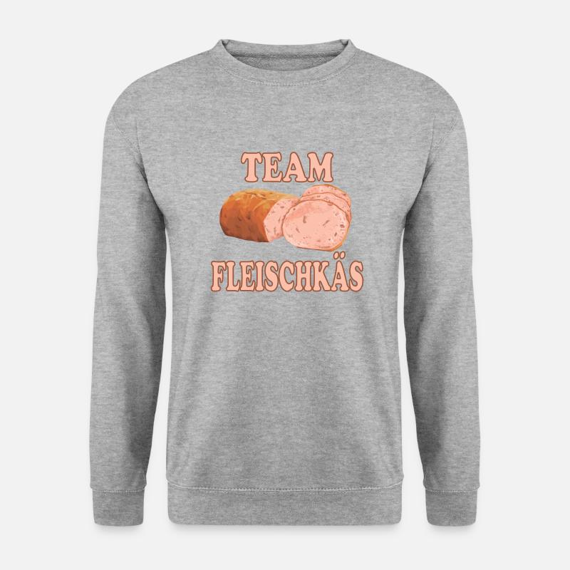 Team Fleischkäs - Unisex Pullover - Weißgrau meliert
