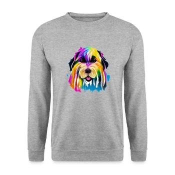 Briard in colour - Unisex Sweatshirt - salt & pepper - Front - Alina (178cm) & Michal (187cm)