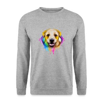 Golden Retriever in color - Unisex Sweatshirt - salt & pepper - Front - Alina (178cm) & Michal (187cm)