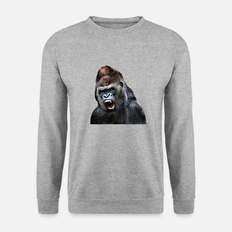 Gorilla 2 - Unisex Pullover - Weißgrau meliert