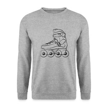 inlineskates inlineskate rollerblades rollerskates - Unisex Sweatshirt - salt & pepper - Front - Alina (178cm) & Michal (187cm)