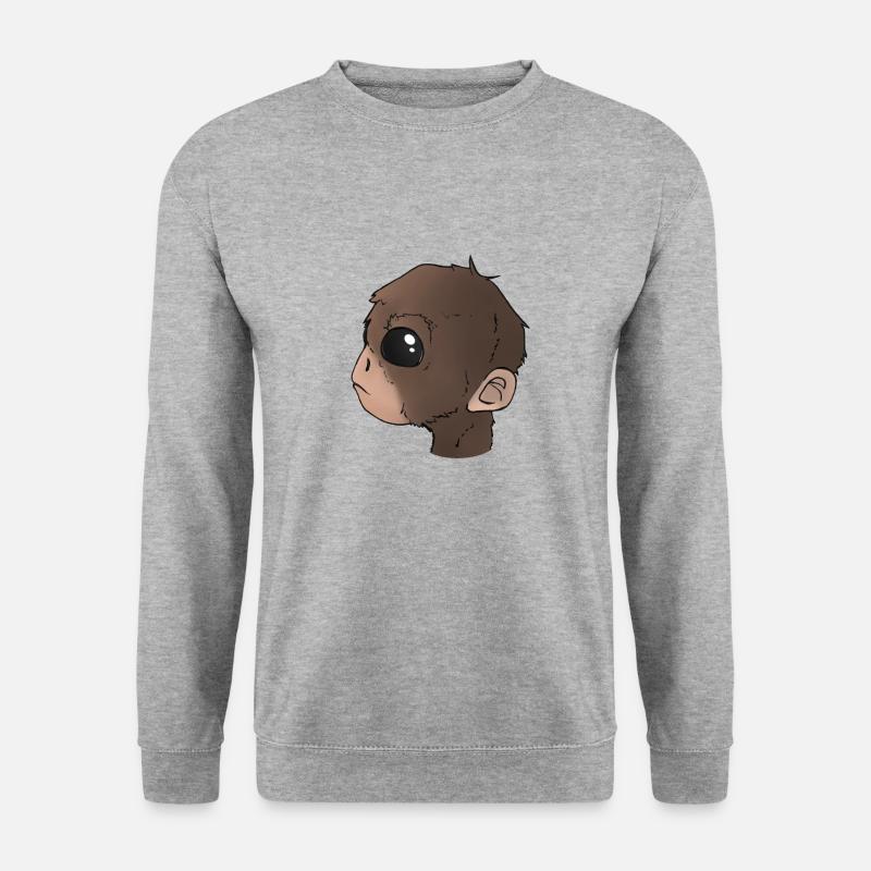 Affenkönig - Unisex Pullover - Weißgrau meliert