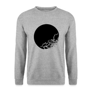 Moon - Unisex Pullover - Weißgrau meliert - Vorne - Alina (178cm) & Michal (187cm)