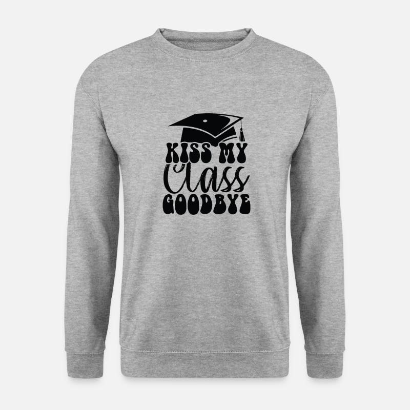Kiss My Class Goodbye - Unisex Pullover - Weißgrau meliert