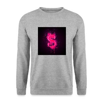 dollar symbol of the American currency - Unisex Sweatshirt - salt & pepper - Front - Alina (178cm) & Michal (187cm)