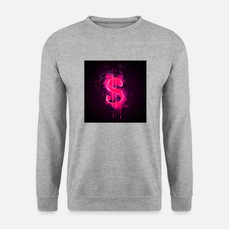 Dollarsymbol der amerikanischen Währung - Unisex Pullover - Weißgrau meliert