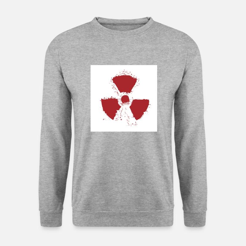 Splatter Radioactive Warning Symbol - Unisex Sweatshirt - salt & pepper