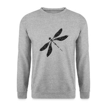 Libellule - Sweat-shirt Unisexe - gris chiné - Devant - Alina (178cm) & Michal (187cm)