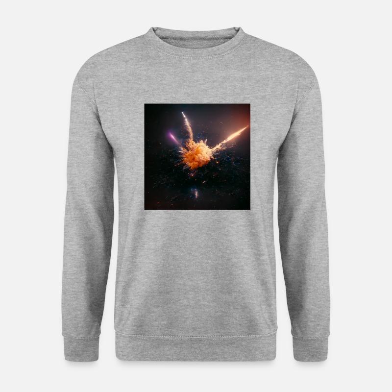 Star explosion - Unisex Pullover - Weißgrau meliert