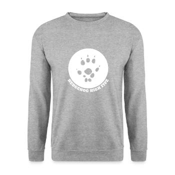 Hedgehog - High Five - neg - Unisex Sweatshirt - salt & pepper - Front - Alina (178cm) & Michal (187cm)