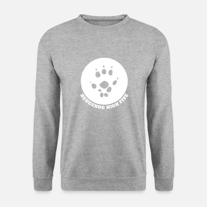 Hedgehog - High Five - neg - Unisex Sweatshirt - salt & pepper