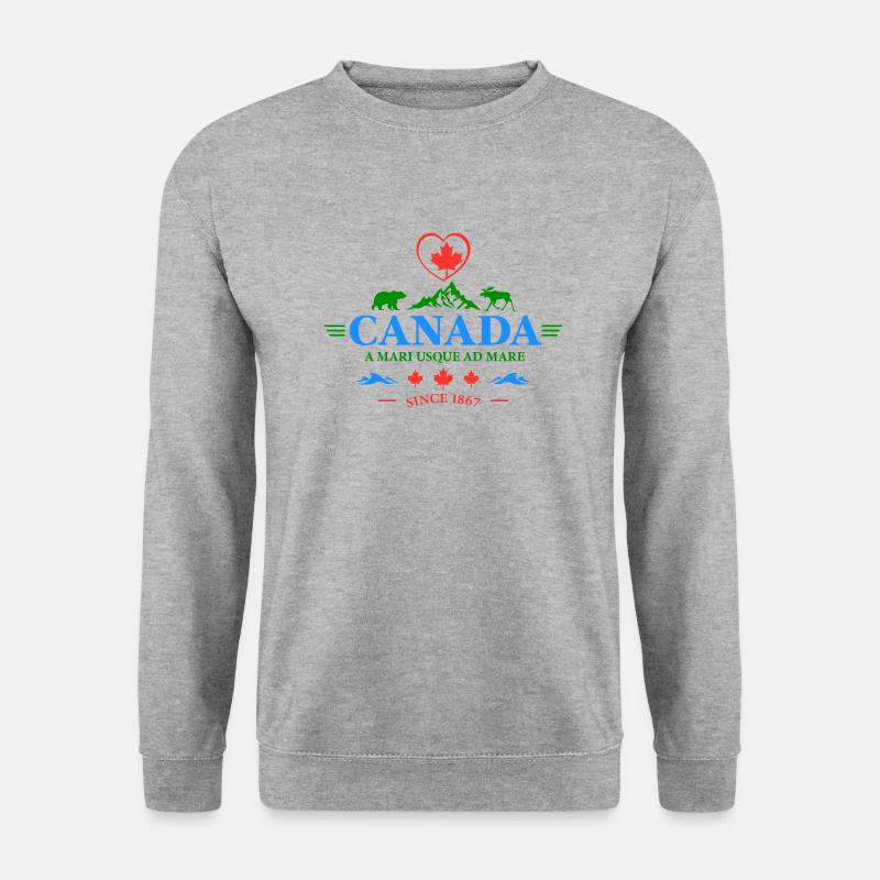 Kanada Vancouver Montreal Toronto Maple Leaf Bären - Unisex Pullover - Weißgrau meliert