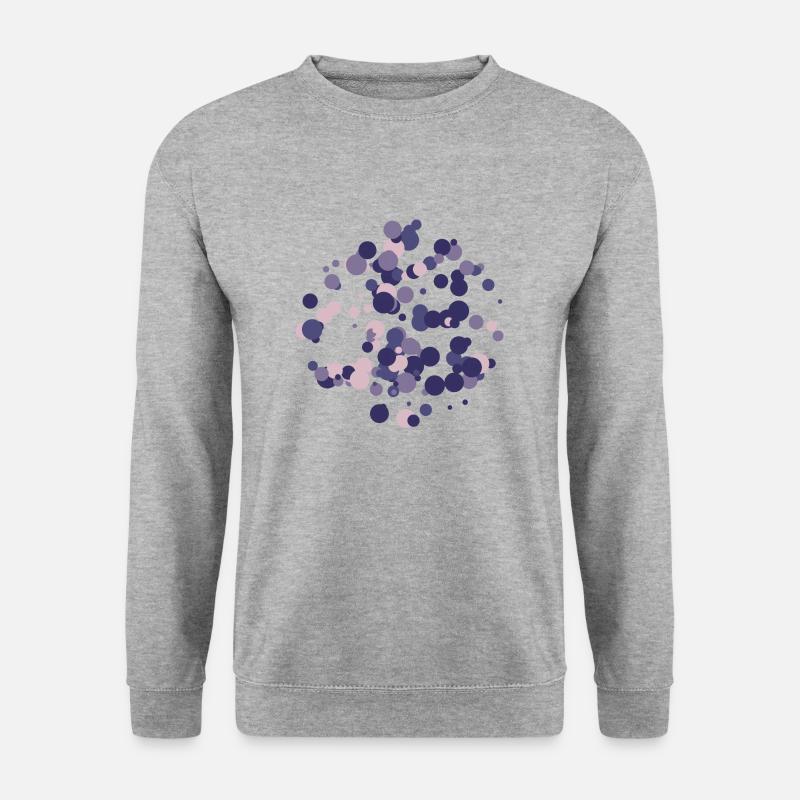 Abstraktes Kreismuster - Unisex Pullover - Weißgrau meliert