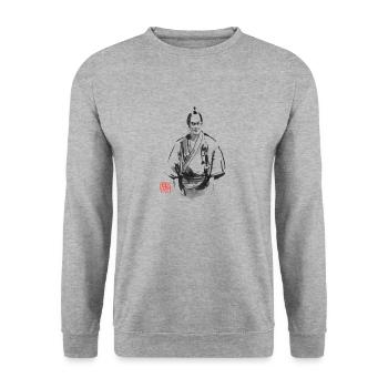 bad samurai - Unisex Sweatshirt - salt & pepper - Front - Alina (178cm) & Michal (187cm)