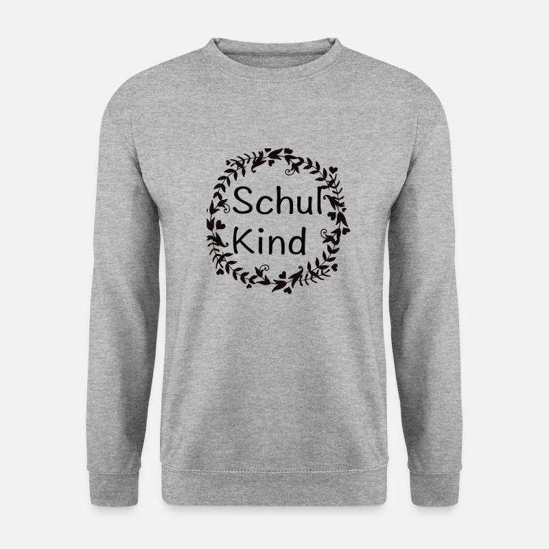 Schulkind - Unisex Pullover - Weißgrau meliert