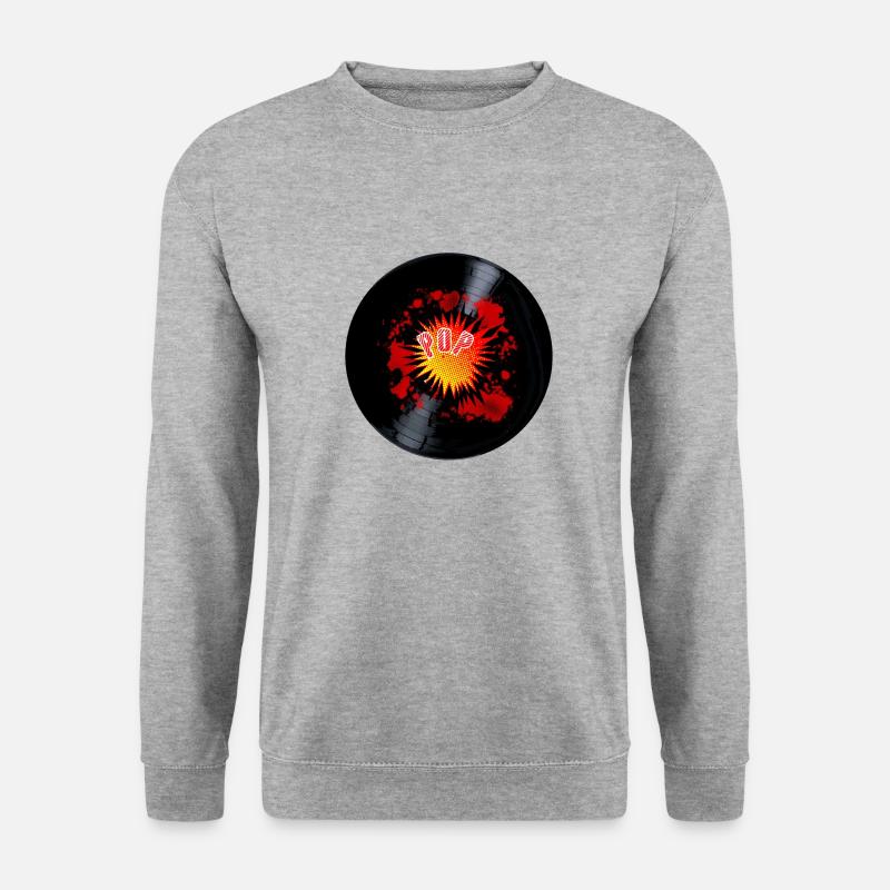 Exploding Pop Music Long Playing Record - Sweat-shirt Unisexe - gris chiné